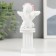 Polystone souvenir "Snowty angel in a pink wreath on the column" MIX 10.8x4.7x4.7 cm