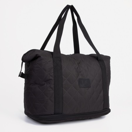 Road bag with lightning, with an increase, external pocket, long belt, black color
