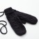 Women's mittens minku "knitted", 18 cm (6 1/2), central black