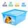 A box for toys, with a lid, a “cheerful zoo”, a volume of 30 l, the color of the blue