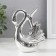 Souvenir Ceramics "Swan. Subordance" silver 6x10x14.5 cm