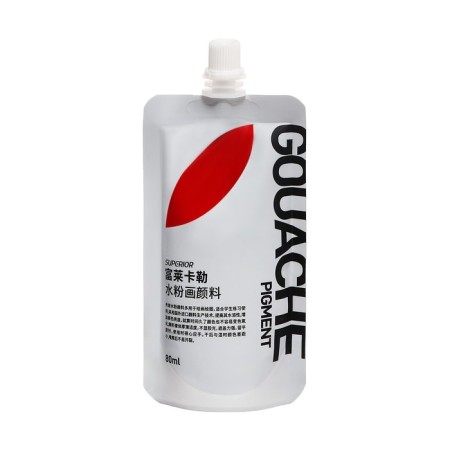 Gouache artistic 80 ml, in Doy-pack with a lid, red