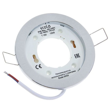 Introduced lamp Ecola, H6, GX53, 20 W, 101x16 mm, flat, chromium color-1