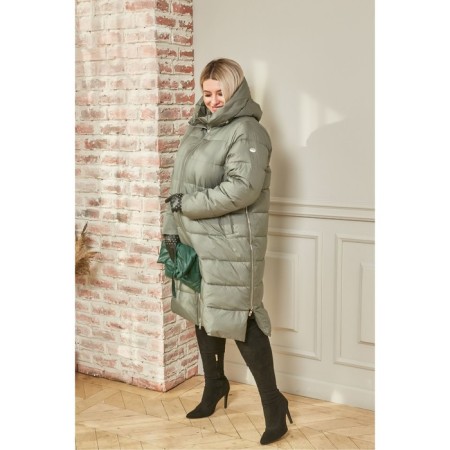Female coat, size 64, green color-3