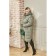 Female coat, size 64, green color