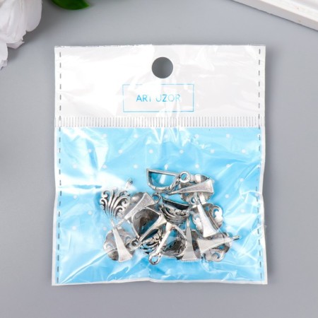 Bale (holder of d/pendant) Metal d/creativity "Lush color" silver G145B578 1.7x1.2 cm-3