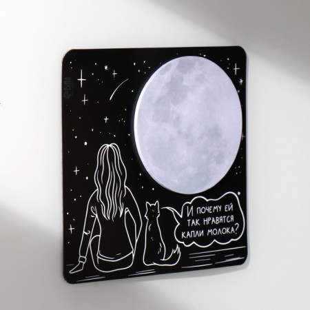Magnet with a block for records "And why does she like drops of milk so much?" 13.8x13.1 cm-4