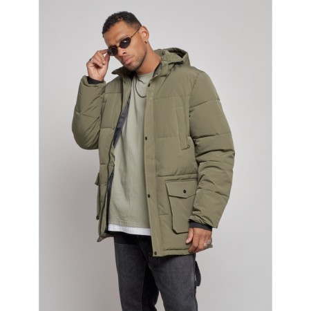Extensive male winter park, size 52, green color-13