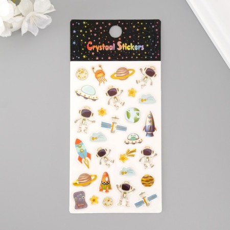 The plastic sticker "Cosmos is waiting for us" 20x9 cm