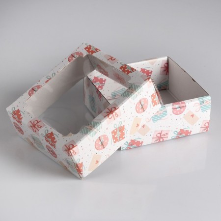 Box a team cover is, with a window, "Gifts-Bantics", 14.5 x 14.5 x 6 cm-1