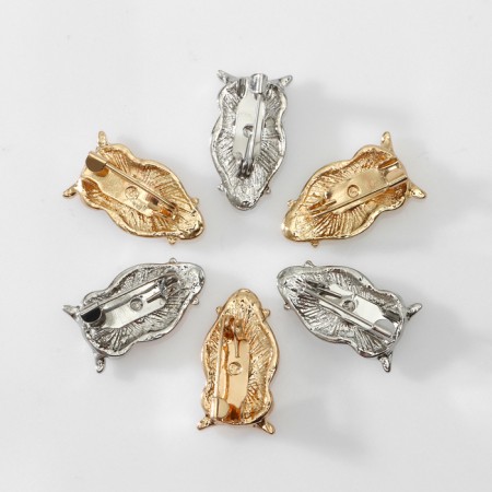 Brooch "Owl" mini, color mix (indivisible packing 12 pcs., Price per pcs.)-3