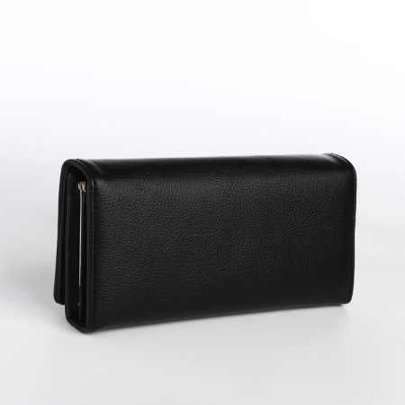 Women's wallet on a magnet, black color-1