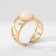 Ring "Bohemia" geometry, white color in gold, dimensionless