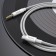 Hoco UPA19, Jack 3.5 mm (M) - Type -C, 1 m, nylon, silver cable