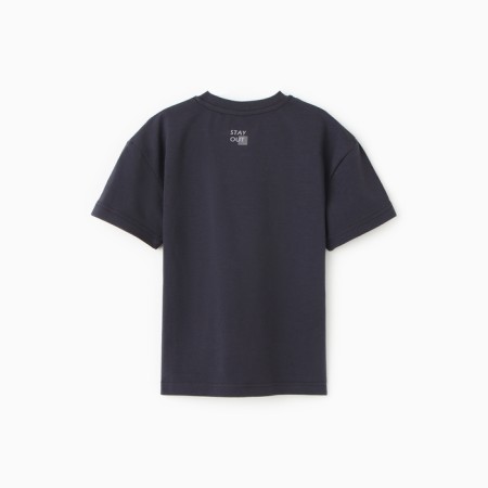 T-shirt for a boy, dark gray color, height 122 cm-3