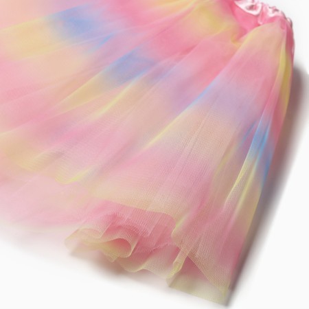 Children's skirt kaftan "gradient" pink, length 30 cm-2