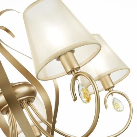 Suspended EVOLUCE lamp. Sle111403-05. Foggia. 5x40 watts, E14, 68x68x57 cm, Shampan-7