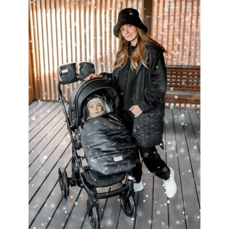 Winter envelope Snowy Baby, height 85 cm, cosmos/black color-3