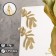 Earrings Metal "Atmosphere" palm pattern, color gold