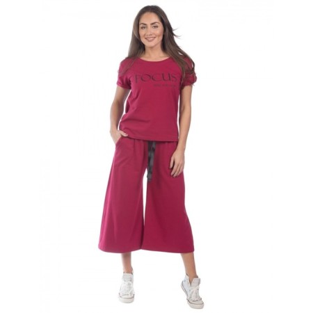 Female suit, size 44, burgundy color