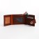 Male purse on a magnet, department for bills, for maps, for coins, brown color