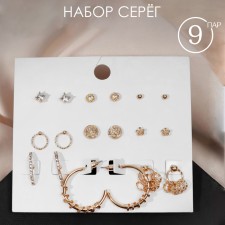 Earrings set of 9 pairs 