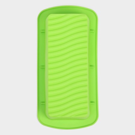Baking shape of the share "Bread. Stripes ”, silicone, 27.5 × 13.5 × 7 cm, intra -size 23.5 × 11 × 7 cm, green color-3