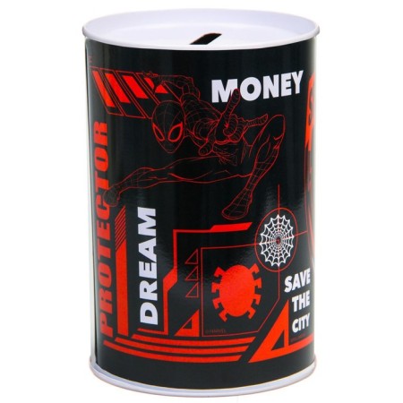 Metal piggy bank, 6.5 cm x 6.5 cm x 12 cm "Super-Men", Spider-Man-2