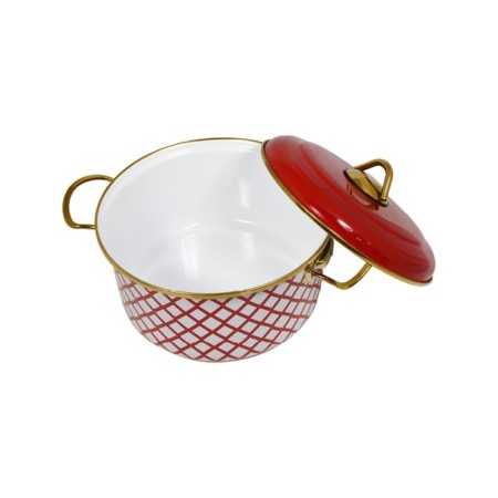 Pan with a lid Oursson, red color, 6 liters-2