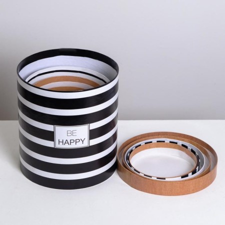 A set of round boxes 5 in 1, gift packaging, “craft”, 15 x 15 x15 - 23 x 23 25 cm-5
