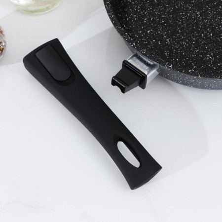 The frying pan “Elite”, d = 22 cm, removable handle, glass cover, anti -stick coating-3