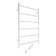 Room -heated towel electric Tera "Classic", 500x800 mm, carbon steel, white