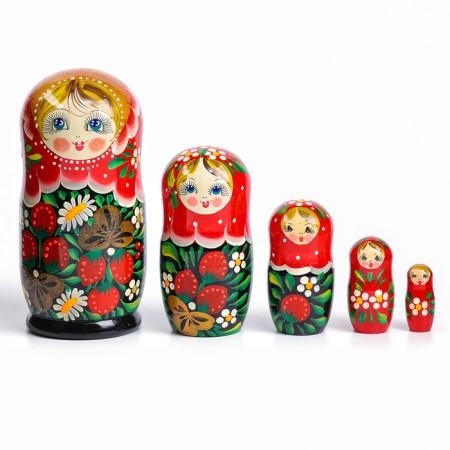 Matryoshka 5 in 1, painted, big, mix-14