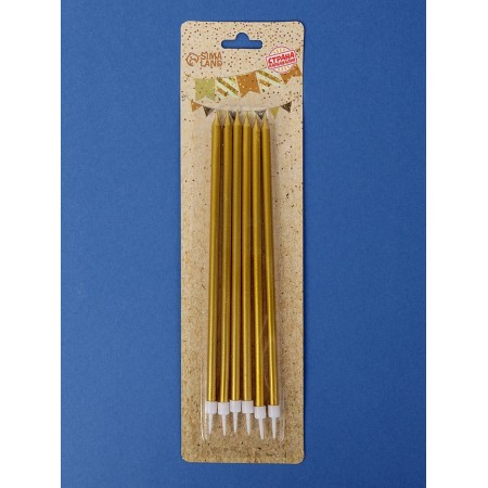 Candles in the cake "High Royce", 6 pcs, gold-4