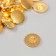 Buttons plastic on midnight "gold" 2 cm set 20 pcs