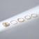 Ring set 5 pieces "perfect fingers" grace, white color in gold