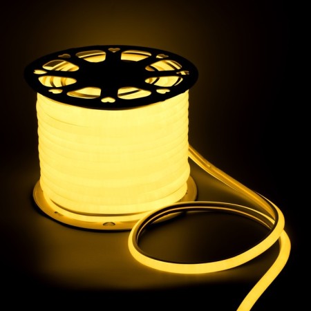 Flexible Neon Luazon Lighting 16 mm D-shaped, IP65, 50 m, SMD2835, 120 LED/m, 220 V, glow warm white