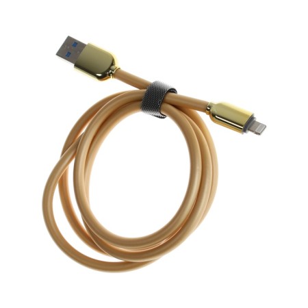 Lightning cable - USB, 6 A, TPE braid, frost -resistant, 1 meter, yellow-2