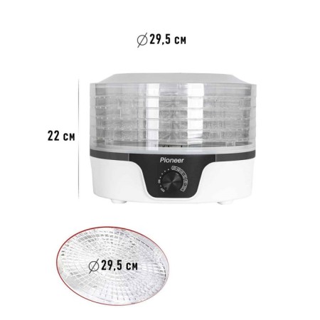 Pioneer FD105, 380 W, 5 tiers, d = 29 cm, white-blacksman vegetables and fruits.-8