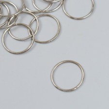 Ring connective metal silver 2.2x2.2 cm set 50 pcs