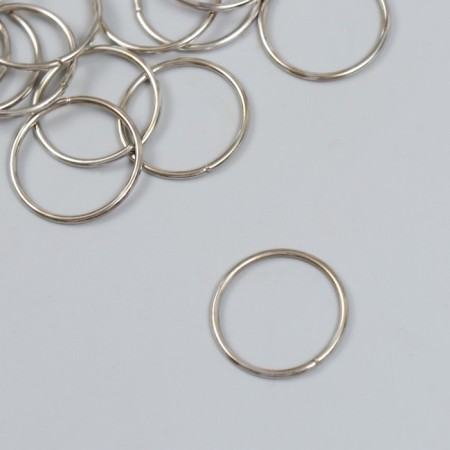 Ring connective metal silver 2.2x2.2 cm set 50 pcs
