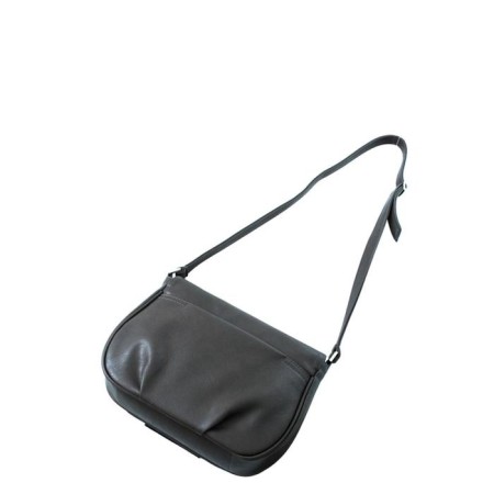 Bag Messenger claim. Kozha, valve department, black color 27x11x20cm-1