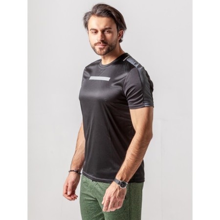 Sports T -shirt male ise, size 46, black color-10