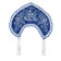 Kokoshnik "Bird", Atlas, Blue color