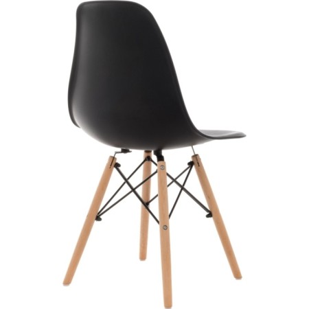 Plastic stool Eames PC-015 Array Book/Metal/Plastic, Natural/Black 46x49x83 cm-4