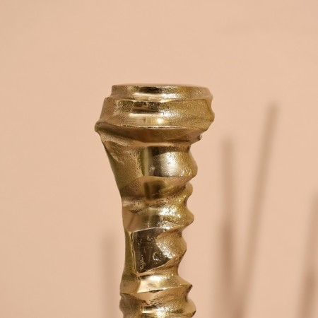 Antik candlestick 25 cm, aluminum-5