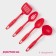 A set of kitchen supplies of the Dolyan Rainbow, 30 cm, 4 objects, red color