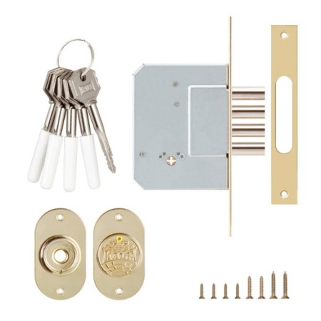 Cross -shaped Castle Castle Kale 189/4MF, 52 mm, 5 keys, brass color-2