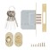 Cross -shaped Castle Castle Kale 189/4MF, 52 mm, 5 keys, brass color