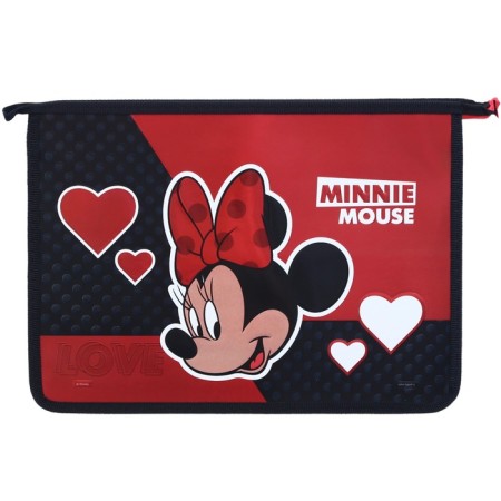 A4 labor folder, with a zipper, with the effect of metallic, Minnie Mouse-4